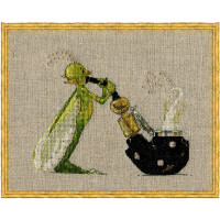 Nimue counted cross stitch kit "The Pipe", 4K, 17,5x13,5cm, DIY
