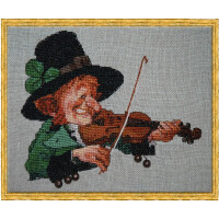 Набор для вышивания крестом Nimue "Зеленая скрипка", счетная схема, 77K, 14x12 см