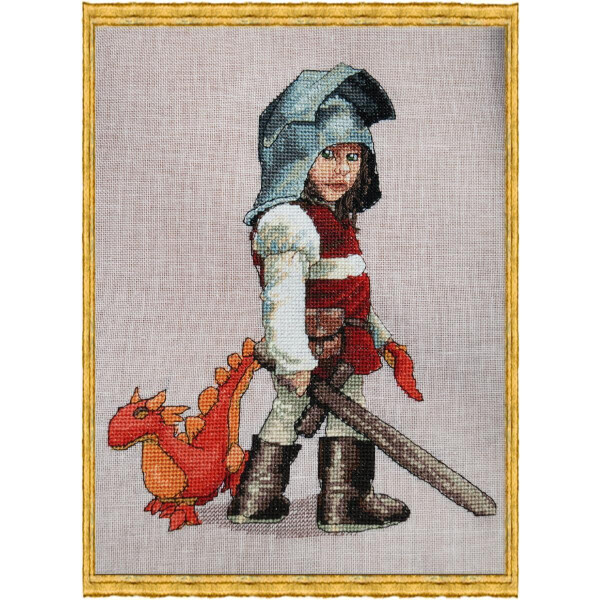Набор для вышивания крестом Nimue "Рыцарь и Дуду", счетная схема, 123K, 23x18см