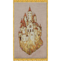 Nimue counted cross stitch kit "Suspended Castle", 122K, 25x12,5cm, DIY