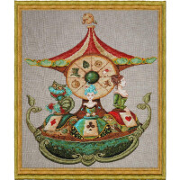 Nimue counted cross stitch kit "Alices Caroussel", 102K, 27x32cm, DIY