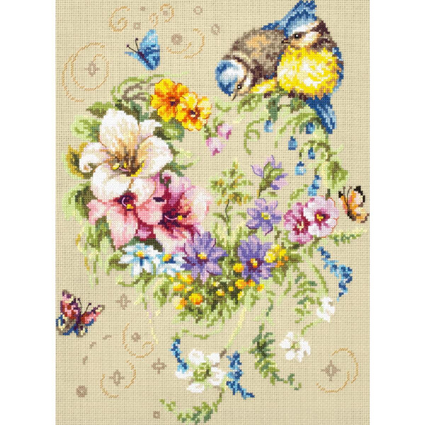 Magic Needle Zweigart Edition counted cross stitch kit "Melody of your Heart", 26x34cm, DIY