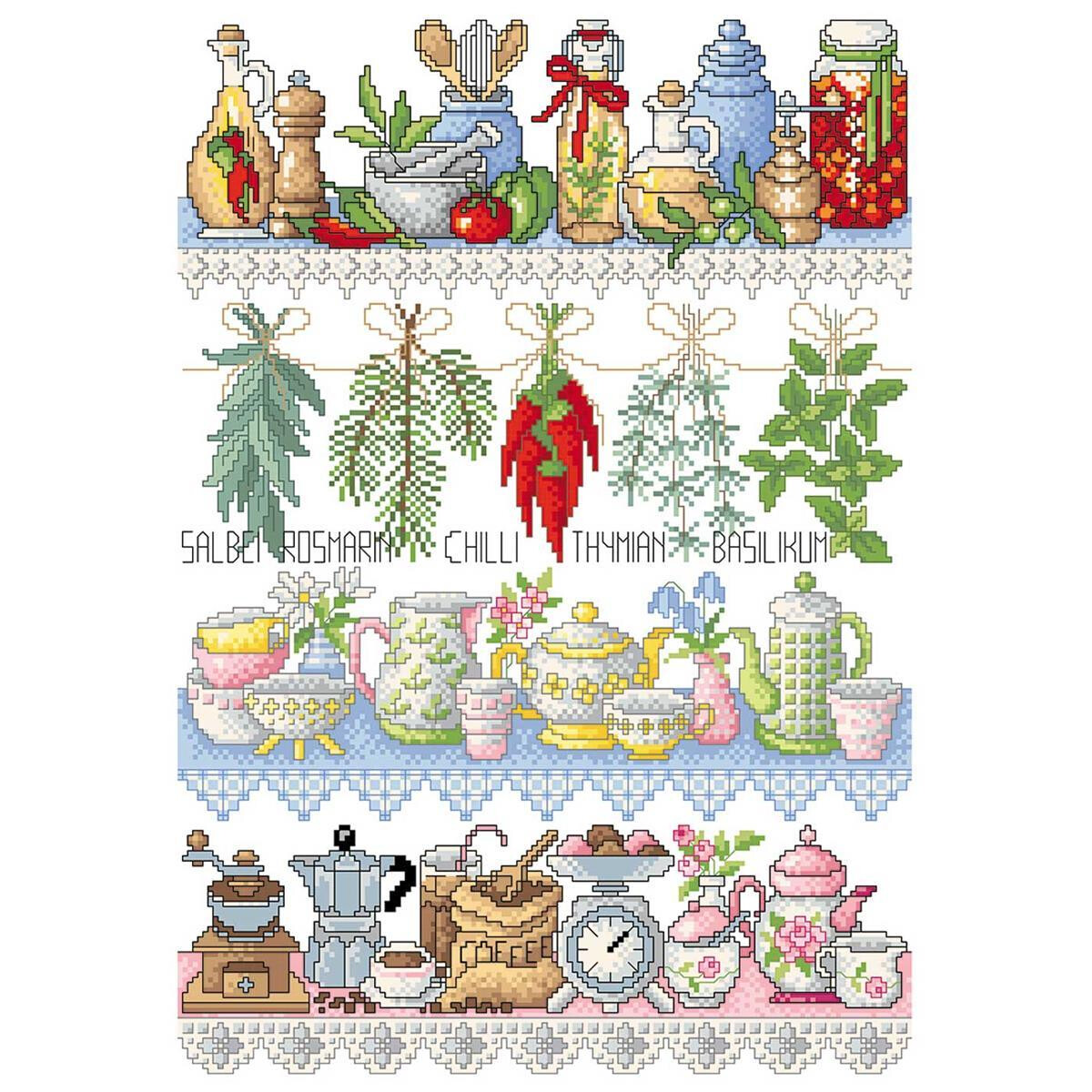 LINDNER´S Cross Stitch counted Chart "Kitchen...
