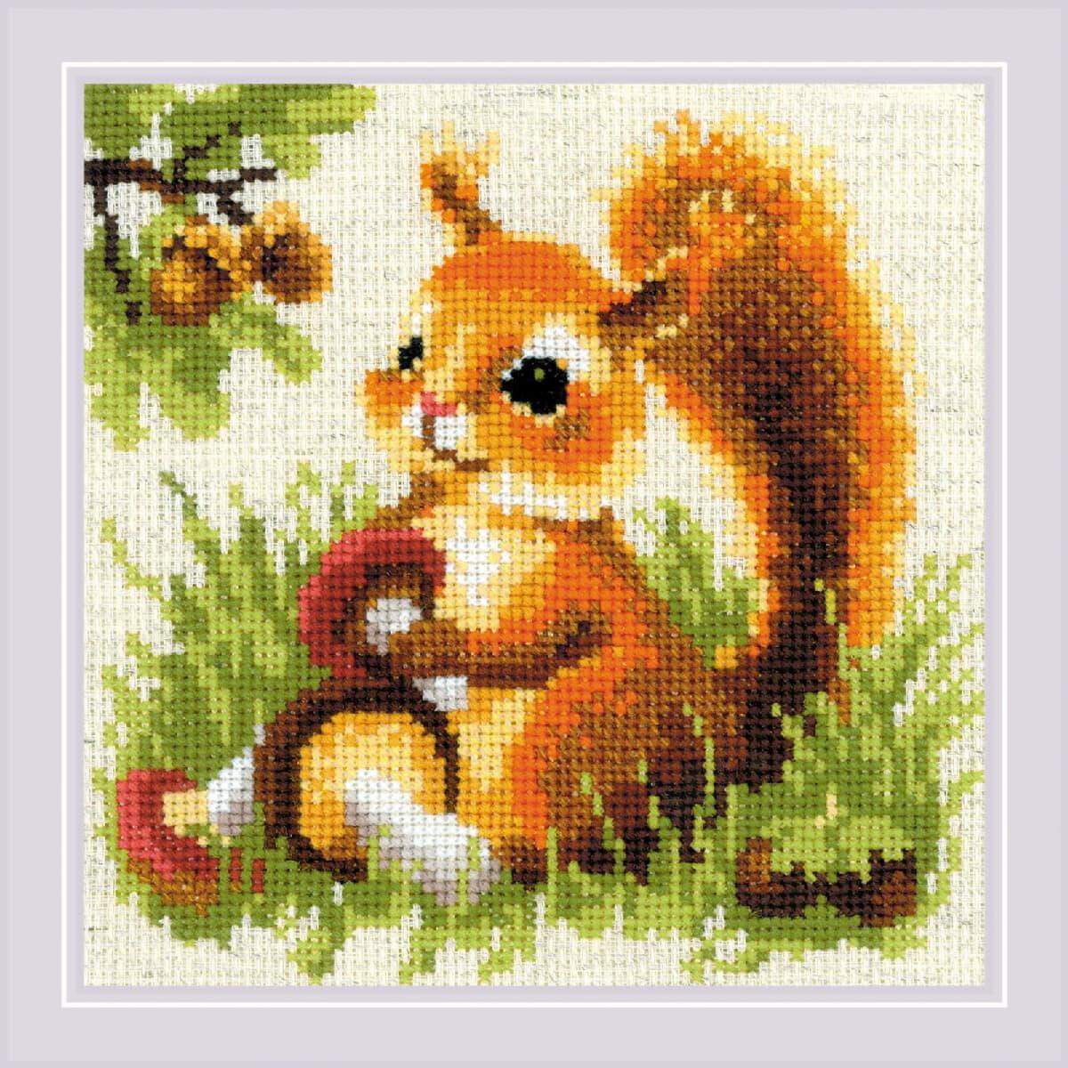 Riolis counted cross stitch kit "Squirrel",...