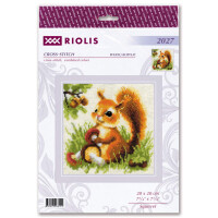 Riolis Kit de point de croix "écureuil", motif à compter, 20x20cm