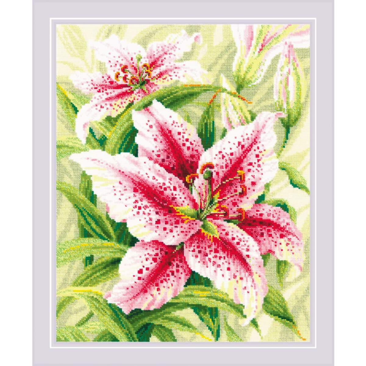 Riolis counted cross stitch kit "Lilies",...
