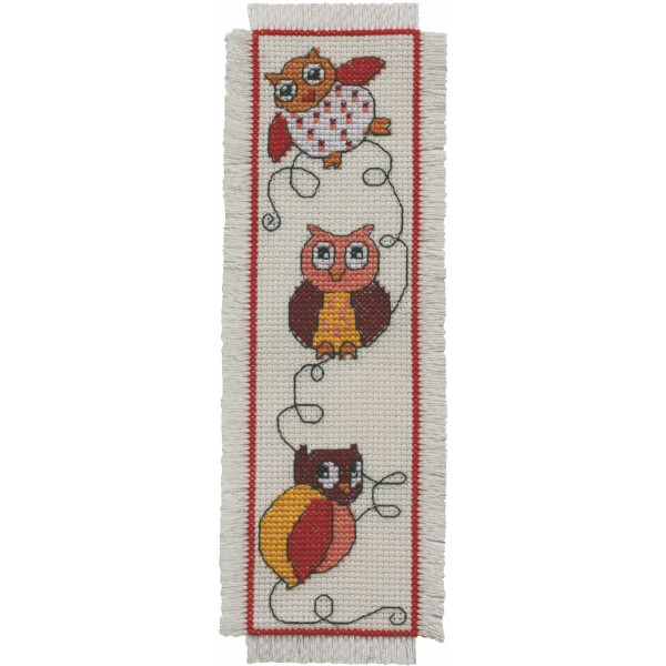 Permin counted cross stitch kit "Bookmark Owl", 7x22cm, DIY, 05-2102
