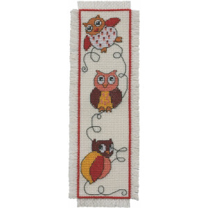 Permin counted cross stitch kit "Bookmark Owl",...