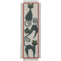Набор для вышивания крестом Permin "Закладка Кот", счетный рисунок, 7х22см, 05-2103