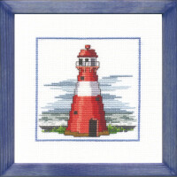Permin counted cross stitch kit "Lighthouse Westkap", 15x15cm, DIY, 12-2165