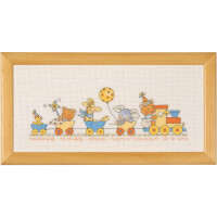Permin counted cross stitch kit "Bobbi Happy Friends", 33x15cm, DIY, 12-2421