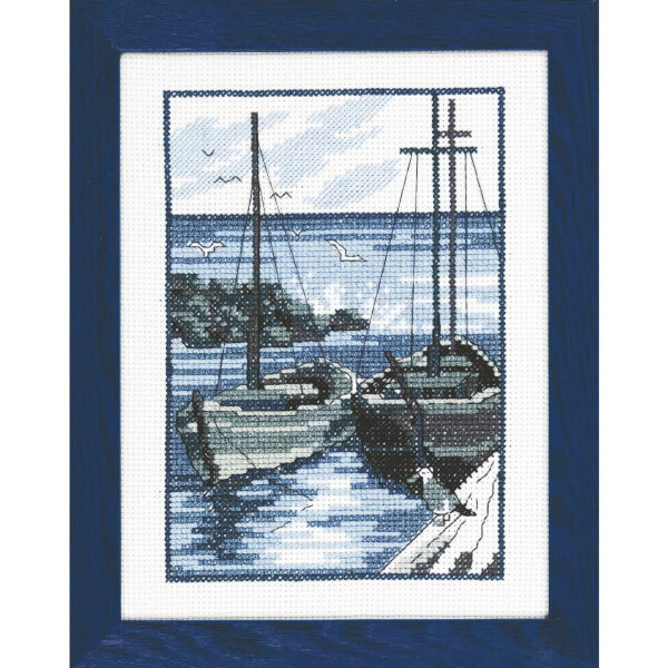 Permin counted cross stitch kit "Harbour", 25x33cm, DIY, 12-3177