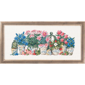 Permin counted cross stitch kit "Pink/blue...