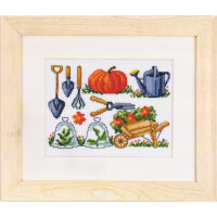 Permin counted cross stitch kit "Garden picture II", 28x32cm, DIY, 12-9437