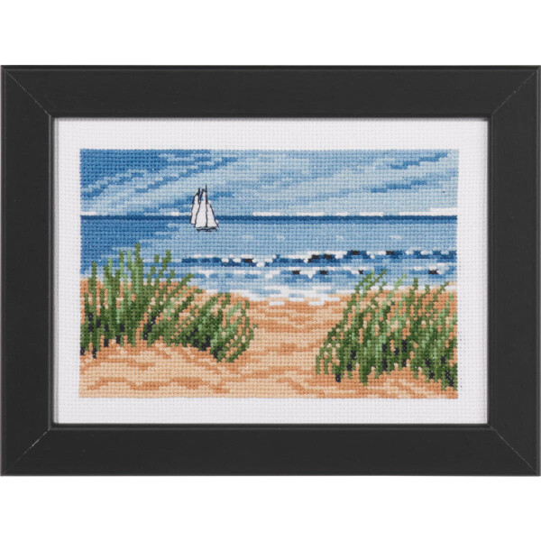 Permin counted cross stitch kit "Boats", 18x13cm, DIY, 13-0168
