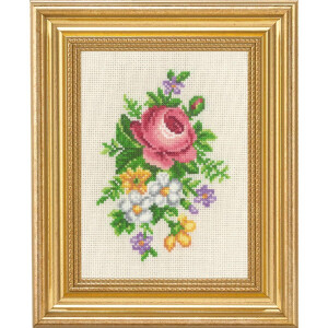 Permin counted cross stitch kit "Rose & white...