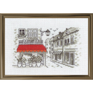 Permin counted cross stitch kit "Red awning",...