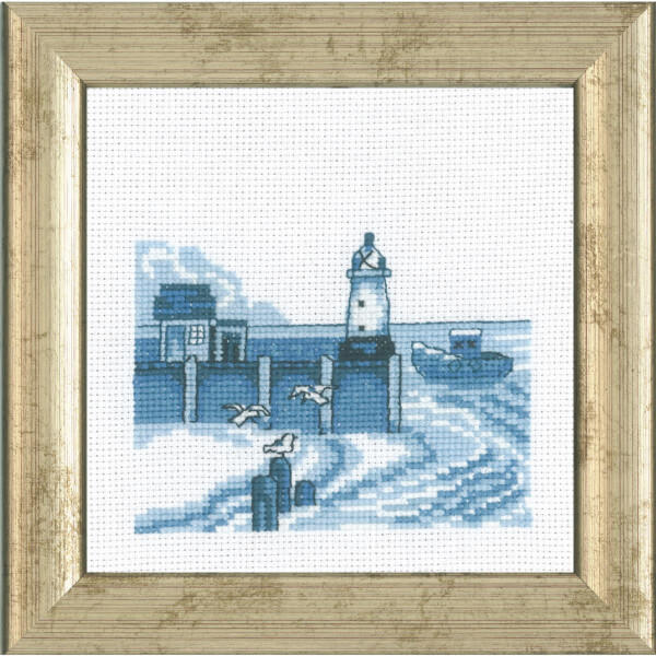 Permin counted cross stitch kit "Lighthouse II", 12x12cm, DIY, 13-5431
