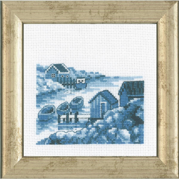 Permin counted cross stitch kit "Skerries", 12x12cm, DIY, 13-5432