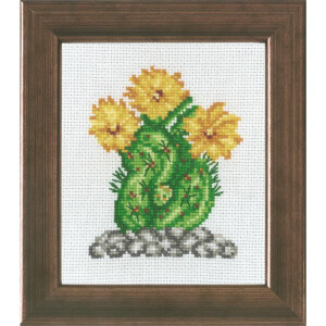 Permin Kit de point de croix "Cactus jaune",...