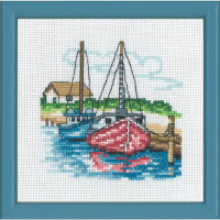 Permin counted cross stitch kit "2 boats", 13x13cm, DIY, 13-8116