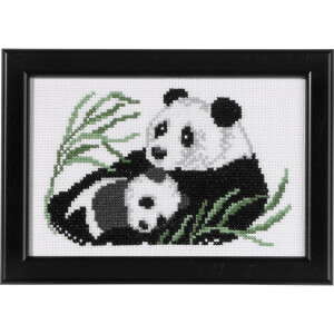 Set per punto croce Permin "Panda con bambino",...