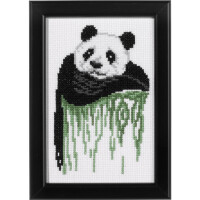 Permin Kreuzstich Stickpackung "Panda", Zählmuster, 14x19cm, 13-9416