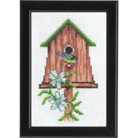 Permin counted cross stitch kit "Birdhouse", 9x14cm, DIY, 13-9420
