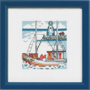 Permin counted cross stitch kit "Blue...
