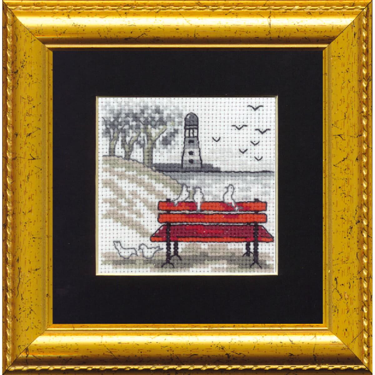 Permin counted cross stitch kit "Bench",...