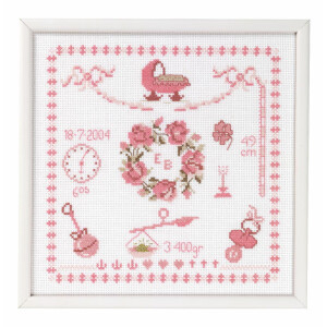 Permin counted cross stitch kit "Baby sampler...
