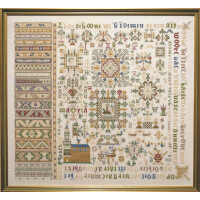 Permin counted cross stitch kit "Sampler "Antique"", 61x57cm, DIY, 39-8406