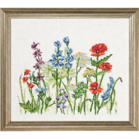 Permin counted cross stitch kit "Fieldflowers", 38x33cm, DIY, 70-0306