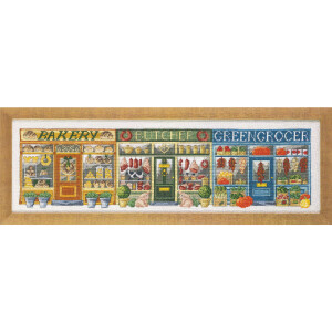 Permin counted cross stitch kit "Shops",...