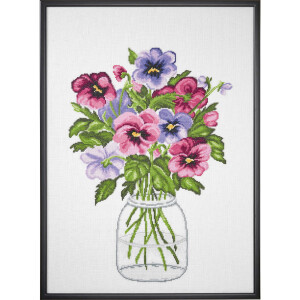 Permin counted cross stitch kit "Pansy",...