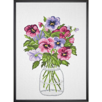 Permin counted cross stitch kit "Pansy", 58x42cm, DIY, 70-1131