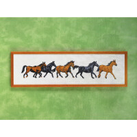 Permin counted cross stitch kit "Horses", 59x16cm, DIY, 70-8495