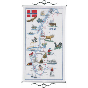 Permin counted cross stitch kit "Map of...