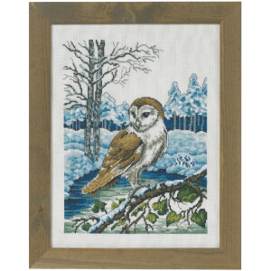 Permin counted cross stitch kit "Barn owl",...