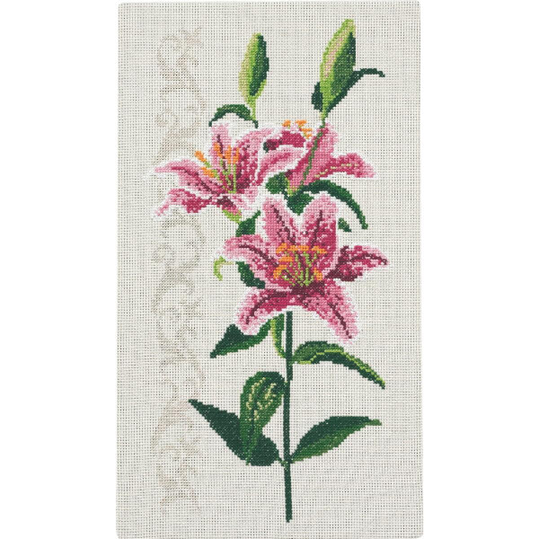Auslaufmodell Permin Kreuzstich Stickpackung "Blumen I", Zählmuster, 34x60cm, 90-4836