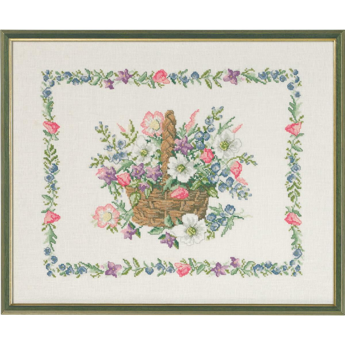 Permin counted cross stitch kit "Basket with...