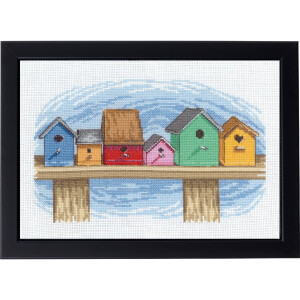 Permin counted cross stitch kit "Birdhouses I",...