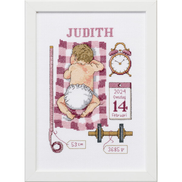 Set punto croce Permin "Judith", schema di conteggio, 21x30cm, 92-0850