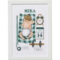 Permin Kit de point de croix "Mika", modèle à compter, 21x30cm, 92-0852