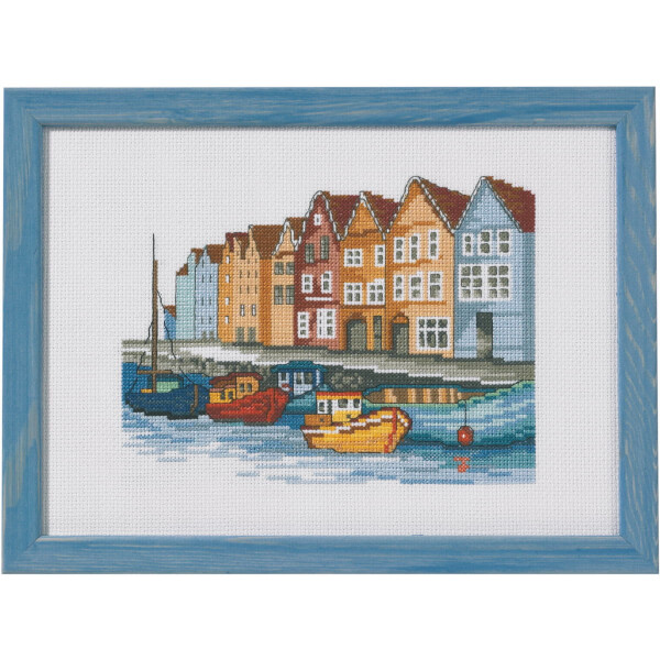 Permin counted cross stitch kit "Boats", 20x28cm, DIY, 92-1169