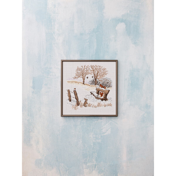 Permin kruissteekset "Eekhoorntje in de winter", telpatroon, 30x30cm, 92-2130