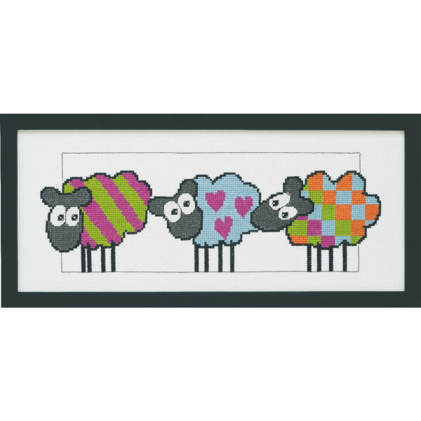 Permin counted cross stitch kit "Sheep", 36x15cm, DIY, 92-3388