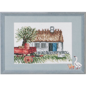 Permin counted cross stitch kit "Wagon red",...