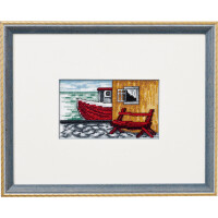 Permin counted cross stitch kit "Habour", 23x18cm, DIY, 92-8423