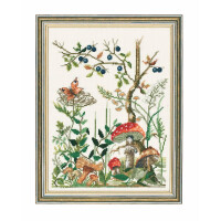 Permin counted cross stitch kit "Forest floor", 21x29cm, DIY, 92-9398